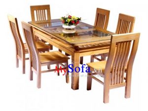 Bộ bàn ghế gỗ cho phòng ăn gia đình AmiA BA014