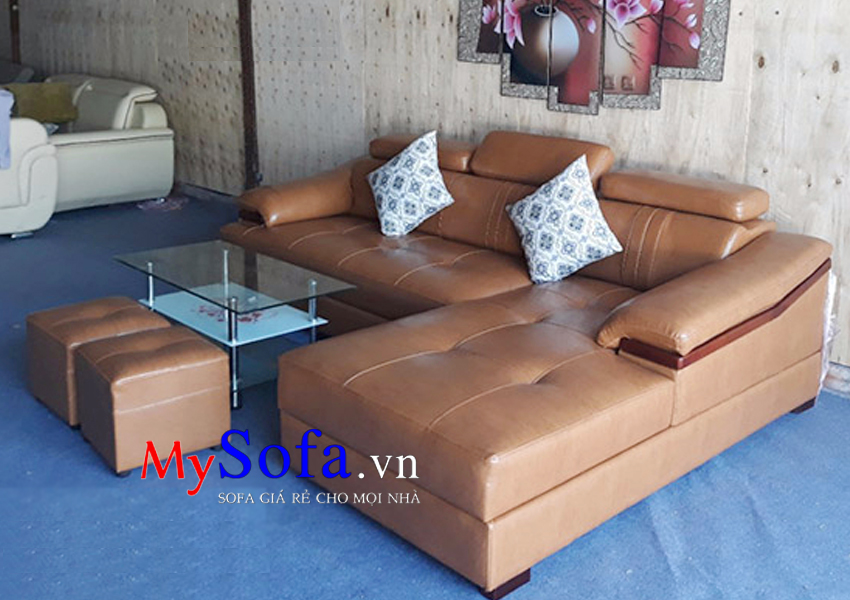 AmiA SFD160 - Mẫu Sofa da đẹp kê phòng khách sang trọng