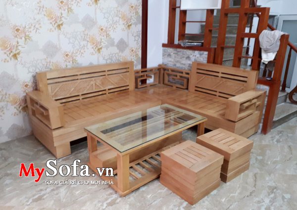 Bộ Sofa gồ sồi đẹp AmiA SFG011