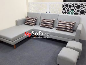 Bộ ghế Sofa nỉ dạng góc chữ L sang trọng AmiA SFN125