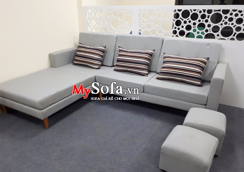 Bộ ghế Sofa nỉ dạng góc chữ L sang trọng AmiA SFN125