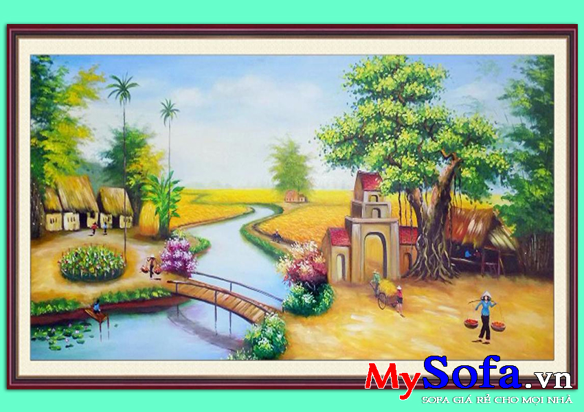 Tranh sơn dầu phong cảnh quê hương AmiA 150 | mySofa.vn