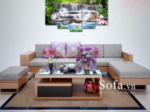 Bộ ghế Sofa gỗ sồi dạng góc AmiA SFG2405 sang trọng