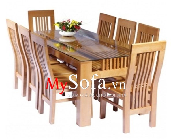 Mẫu bàn ăn gỗ sồi đẹp, hiện đại AmiA BA010 | mySofa.vn