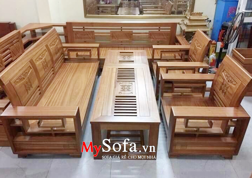 Hình ảnh ghế Sofa gỗ cho phòng khách AmiA SFG020
