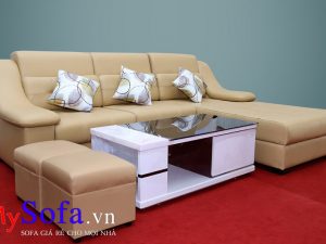 Mẫu ghế Sofa da góc hiện đại AmiA SFD039