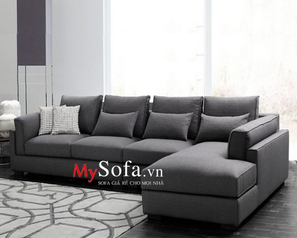 Mẫu Sofa nỉ góc chữ L 4 chỗ cho phòng khách AmiA SFN119