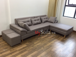 AmiA SFN162 - Mẫu ghế Sofa nỉ góc chữ L cho phòng khách