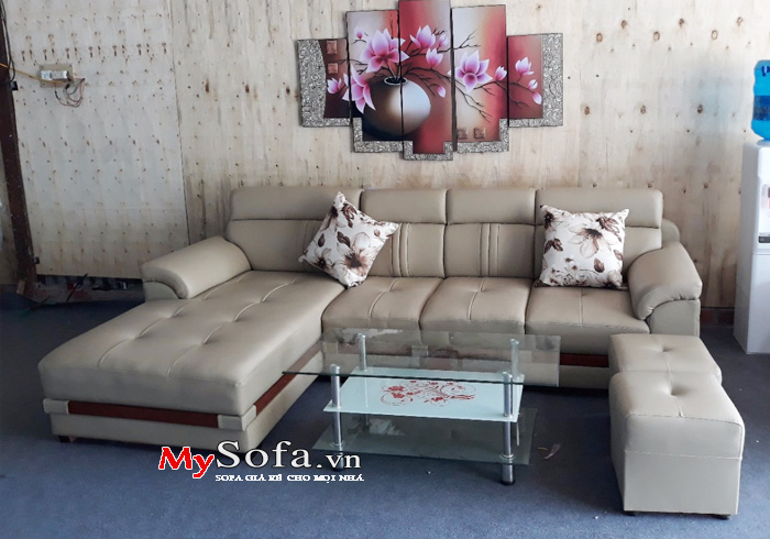 Mẫu ghế Sofa da đẹp, sang trọng AmiA SFD123 | mySofa.vn