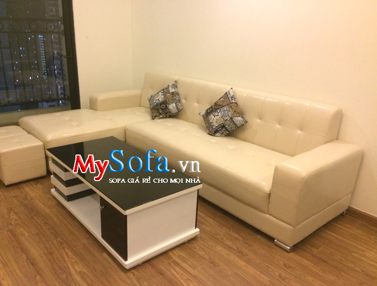 Mẫu sofa đẹp dạng góc kích thước nhỏ kê phòng khách