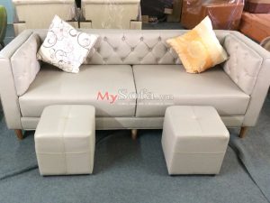 mẫu ghế sofa văng da sang trọng cho phòng khách AmiA SFD164