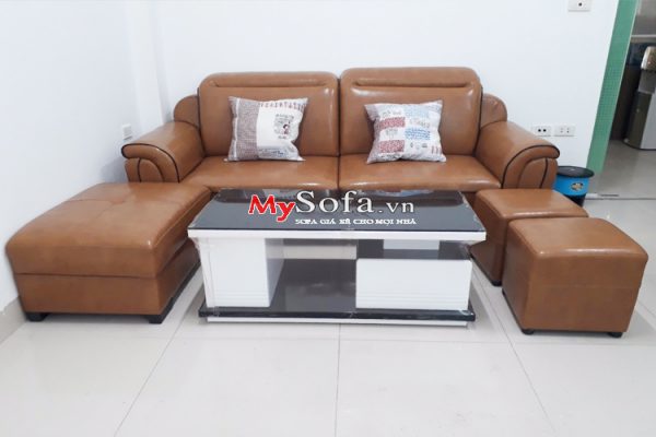 mẫu sofa văng da kích thước nhỏ cho phòng khách AmiA SFD150