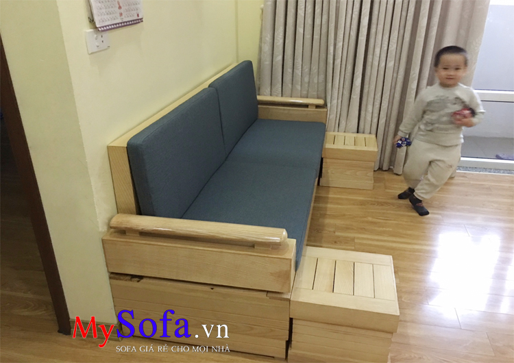 Hình ảnh ghế Sofa văng gỗ AmiA SFG194 tại nhà khách hàng