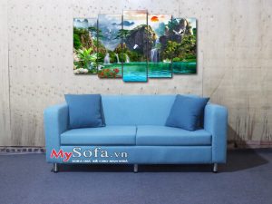 Sofa văng nỉ AmiA SFN187 kích thước nhỏ cho phòng khách