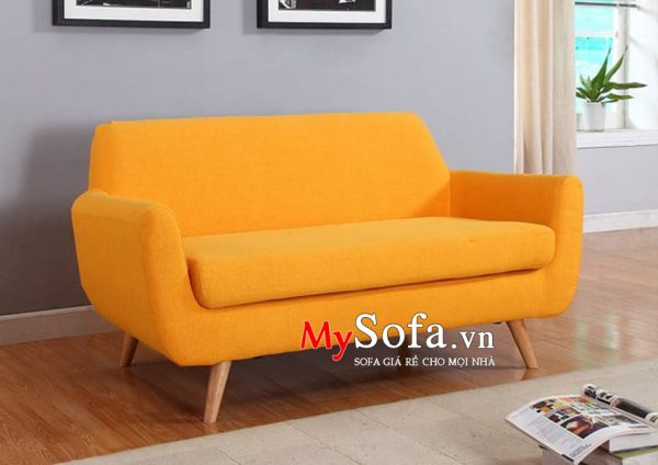 Mẫu văng Sofa nỉ đẹp, giá rẻ màu vàng AmiA SFV112