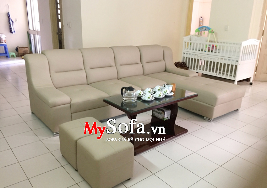 Bộ Sofa da đẹp góc chữ L AmiA SFD108