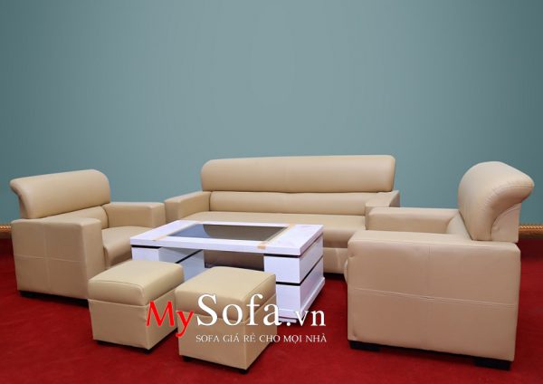 Mẫu Sofa da AmiA SFD032 phù hợp cho phòng khách nhỏ, văn phòng làm việc