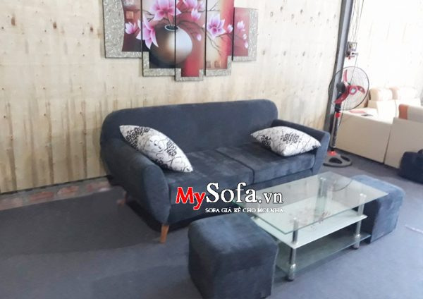 Mẫu Sofa văng chất liệu nỉ AmiA SFV116, dạng mini cho phòng khách nhỏ