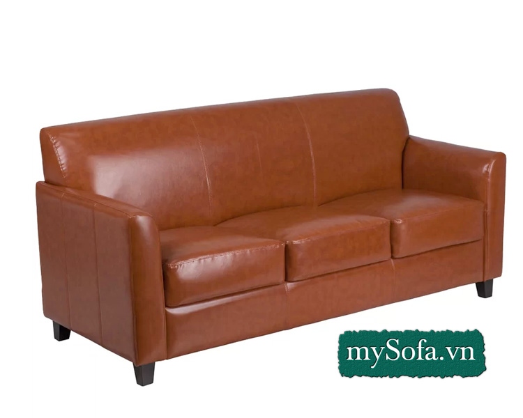 sofa văng da màu nâu da bò MyS-18439