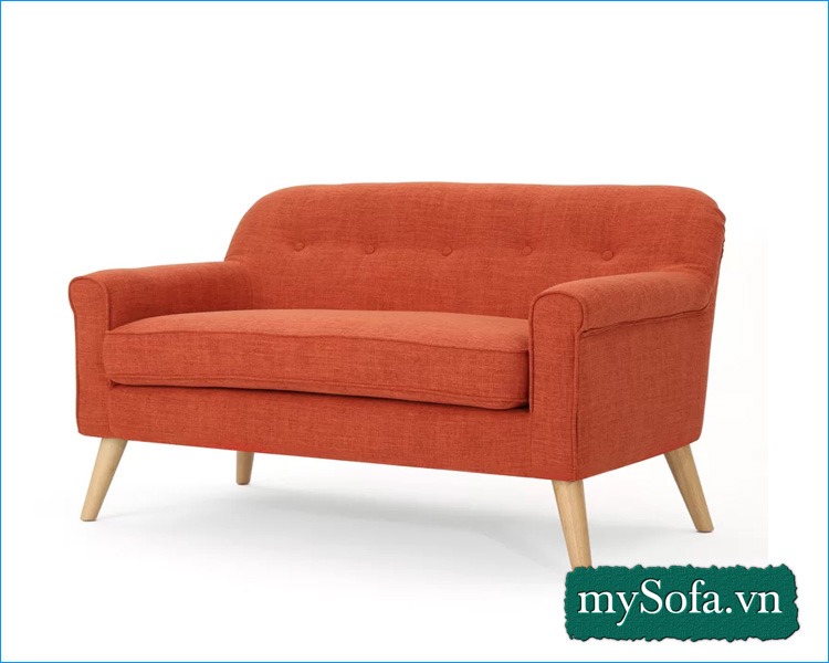 Mẫu ghế sofa nỉ mầu cam MyS-2308