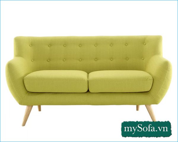 Mẫu sofa văng nỉ đẹp giá rẻ mầu xanh cốm MyS-18202