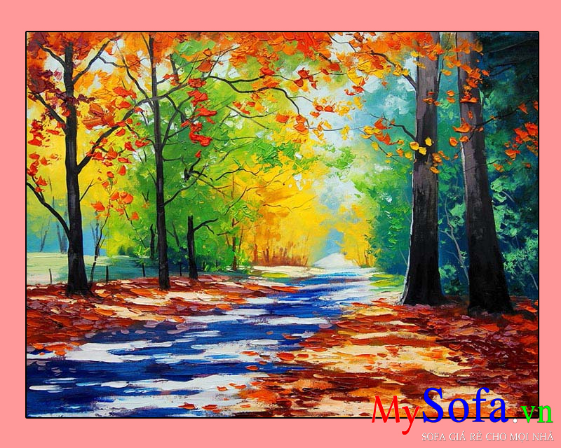 Bức tranh canvas phong cảnh mùa thu tuyệt đẹp AmiA 4111