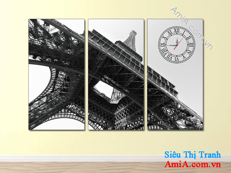Hình ảnh mẫu tranh treo tường phòng ngủ tháp Eiffel