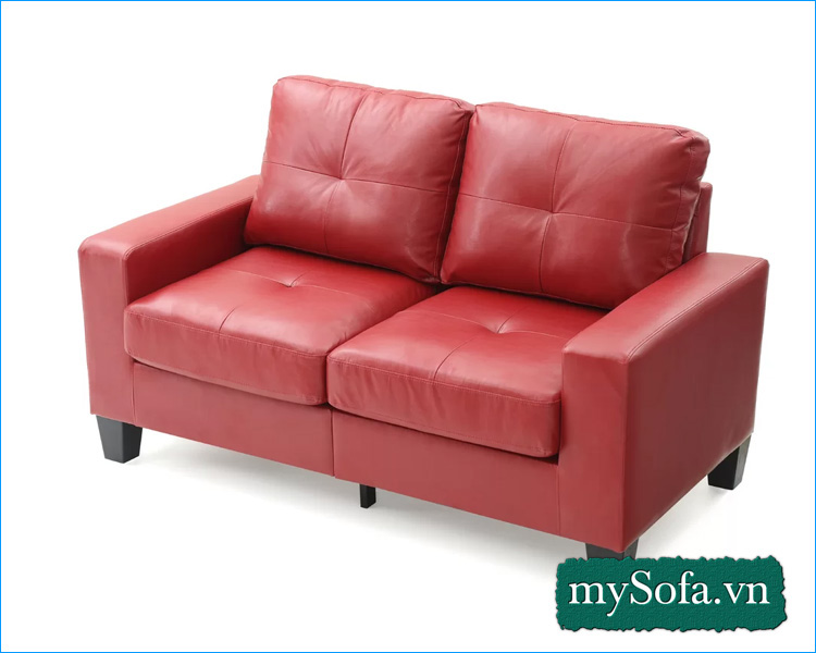Ghế sofa da màu đỏ đẹp giá rẻ MyS-19065