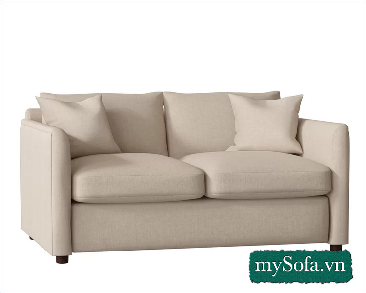 mẫu ghế sofa đẹp MyS-19277, chất nỉ màu kem