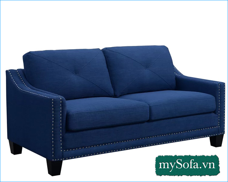 mẫu ghế sofa nỉ đẹp giá rẻ màu xanh đậm MyS-19289