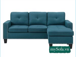 Sofa nỉ dạng góc kê phòng khách chung cư đẹp MyS-18669