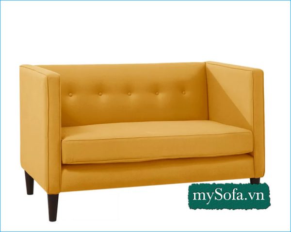 mẫu ghế sopha nỉ màu vàng MyS-19596, kích thước nhỏ mini