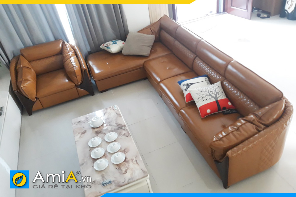 bo ghe sofa da goc ke phong khach sang trong nhat