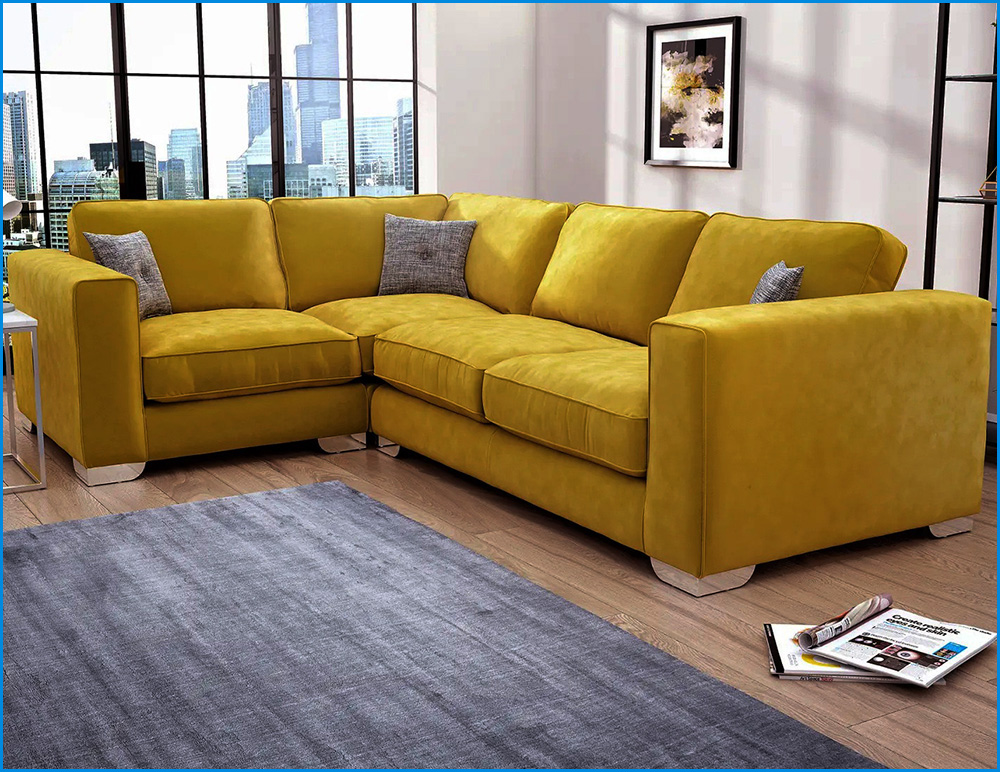 Ghế sofa đẹp màu vàng nổi bật