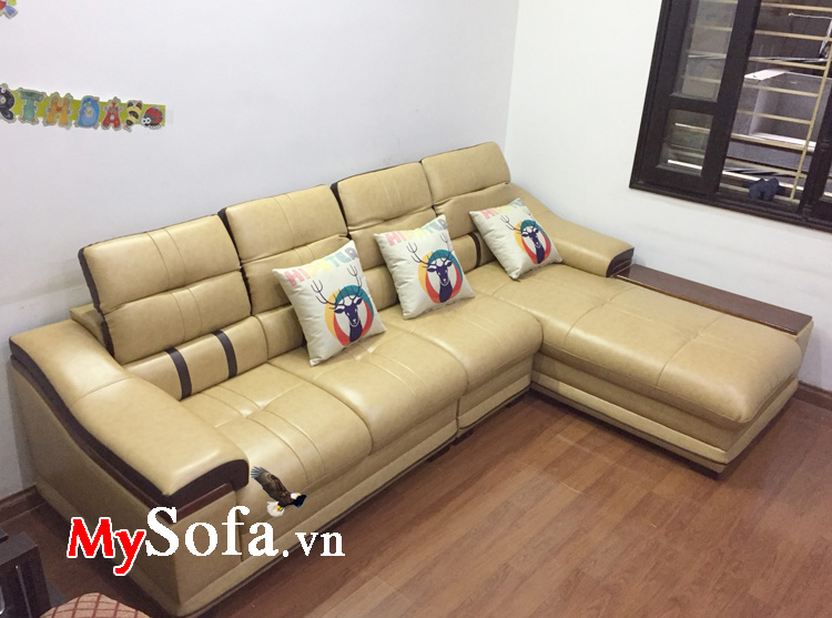 Sofa phòng khách dạng góc chữ L chất liệu da