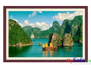 Tranh phong cảnh Vịnh Hạ Long tuyệt đẹp AmiA 1385