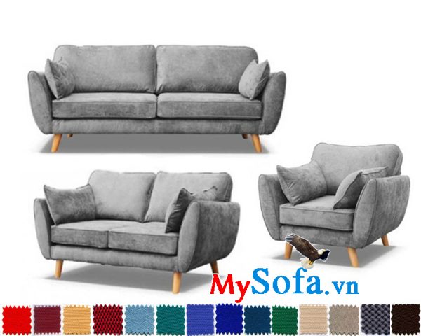hình ảnh bộ ghế sofa nỉ đẹp hiện đại MYS 619001
