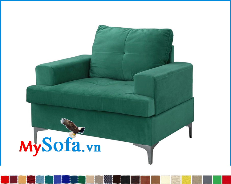 Ghế sofa đơn đẹp màu xanh