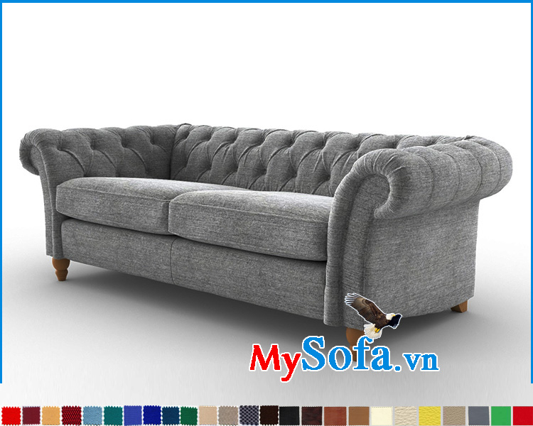 Ghế sofa tân cổ điển đẹp bọc vải nỉ