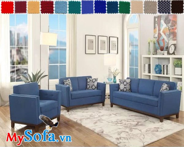 Bộ ghế sofa nỉ sang trọng cho phòng khách đẹp MyS-0619181