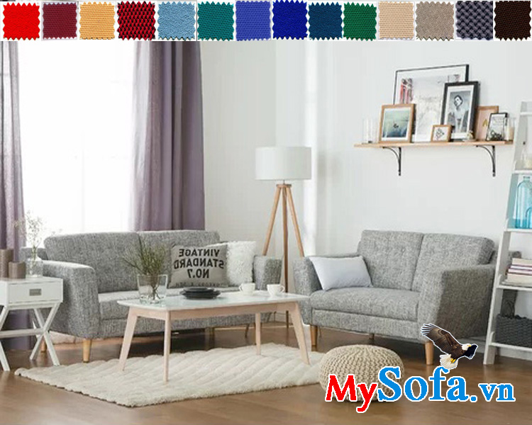 Bộ sofa nỉ đẹp cho phòng khách hiện đại