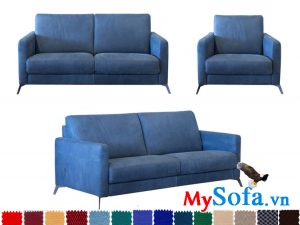 bộ sofa nỉ với màu xanh coban cực lạ mắt chắc chắn là một điểm nhấn khó bỏ qua trong không gian nhà bạn