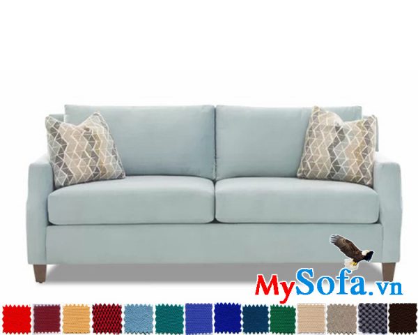 ghế sofa nỉ dạng văng đẹp màu xanh tươi sang