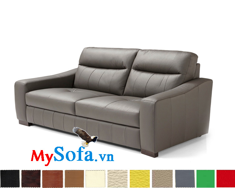 sofa da phong cách hiện đại MyS 0619024 sở hữu lớp da bọc ngoài màu xám bóng cực kì sang trọng