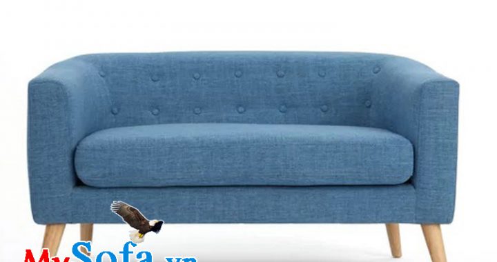 ghế sofa màu xanh dương kiểu văng dài chất nỉ đẹp giá rẻ