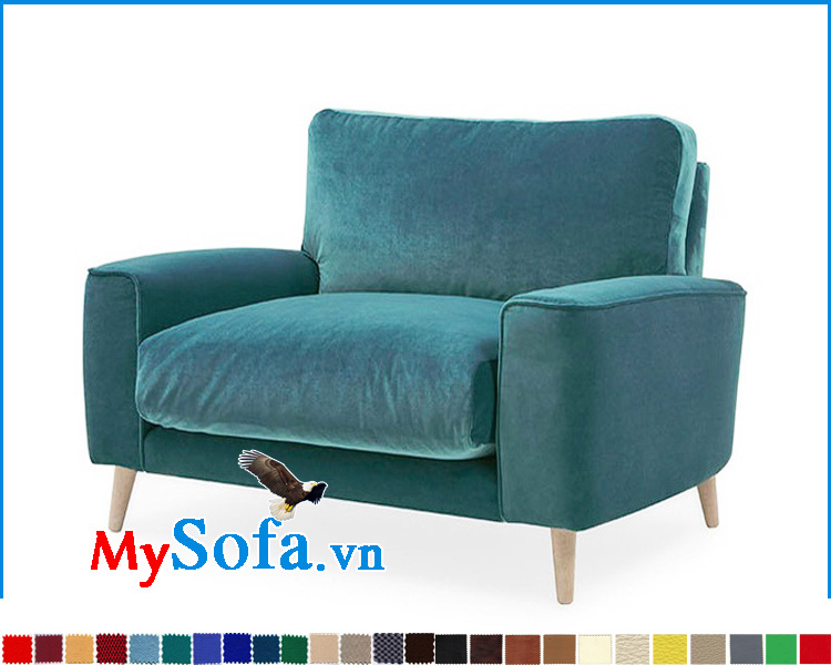 Sofa đơn đẹp màu xanh trẻ trung