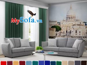 sofa bộ nỉ hiện đại MyS 0619303 sở hữu màu vải nỉ trang nhã