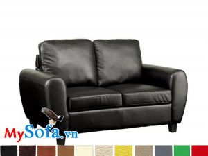 ghế da nhỏ gọn cho phòng khách MyS 0619205 sở hữu màu da đen bóng sang trọng