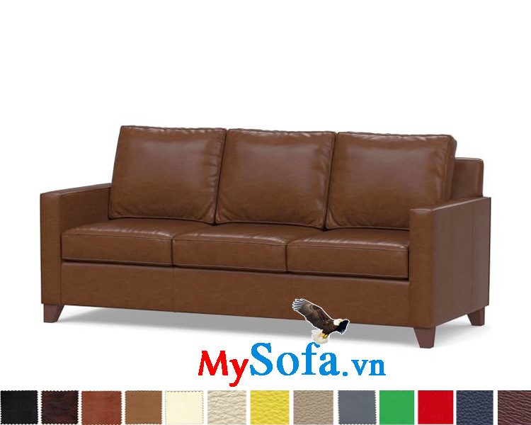 Ghế sofa văng bọc da đẹp cho phòng khách hiện đại