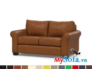 Ghế sofa da đẹp màu da bò sang trọng